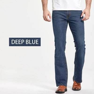 Men's Boot Cut Jeans Slightly Flared Slim Fit