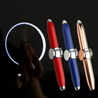 LED Fingertip Spinning Pen-Fidget Gyro Stress Relief Pen-Decompression Toy for Office School Daily