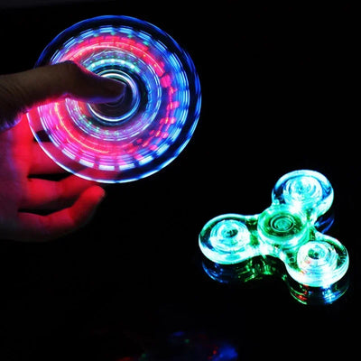 Fidget Spinner Stress Relief Toys-Luminous LED light Fidget Spinner Hand Top Spinners