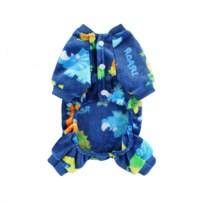 Warm Winter Fleece Dog Jumpsuit for Small Dogs
