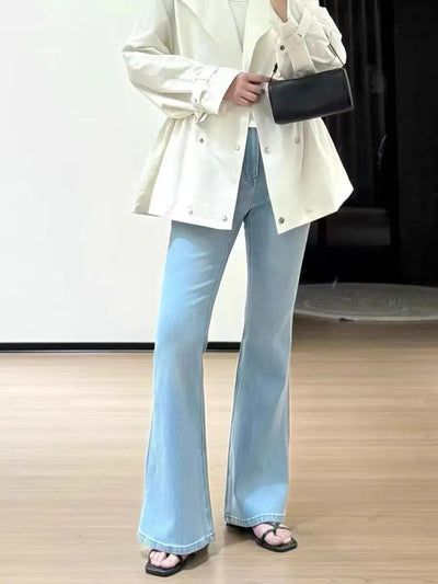 2026 Spring/Summer Slim Fit Wide Leg Jeans for Women
