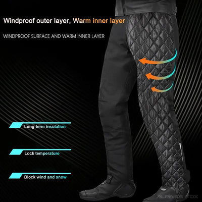 Men's Winter Motorbike Quick Release Pants With Built in CE Protectors-Warm, Waterproof, Off-road, Motocross Pants