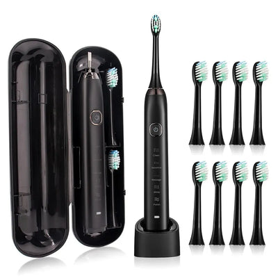 Sonic Electric Toothbrush Smart Ultrasonic Dental Teeth Whitening Rechargeable Adult Tooth Brush Sarmocare S100 With8 Brush Head