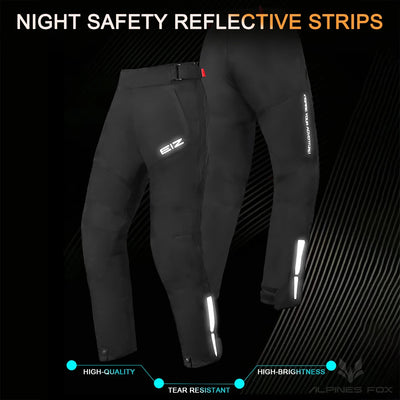 Men's Winter Motorbike Quick Release Pants With Built in CE Protectors-Warm, Waterproof, Off-road, Motocross Pants