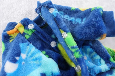 Warm Fleece Jumpsuit For Small Pet Dog