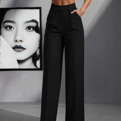 Women High Waist Formal Suit Trousers, Button Fly, Spring/Summer 2026