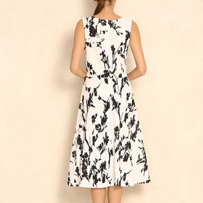 Women's Summer Dress, Floral Print Retro Swing Casual