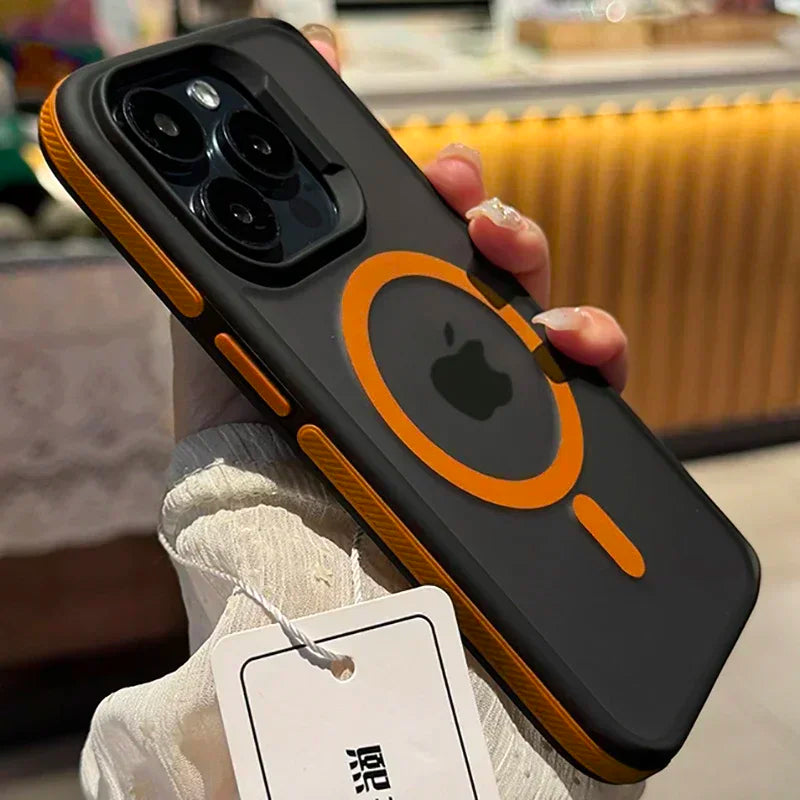 New Bicolor Matte Frosted Magnetic Phone Case For iPhone 17 16 15 14 Plus Pro Max