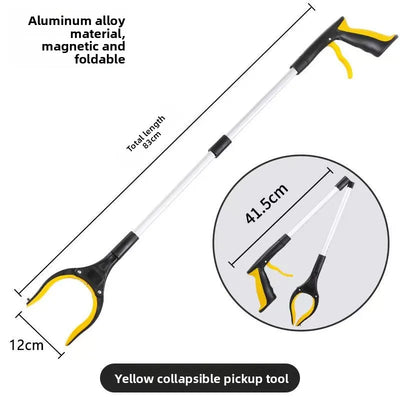 Gripper With 360 ° Rotating Clip.  Grabber Pick Up Tools 80cm Lightweight Foldable Gripper Extender Hand Tool