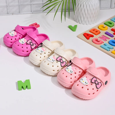Lovely Sanrio Garden Clogs For Girls. Hello Kitty Pattern for Children.