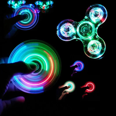Fidget Spinner Stress Relief Toys-Luminous LED light Fidget Spinner Hand Top Spinners