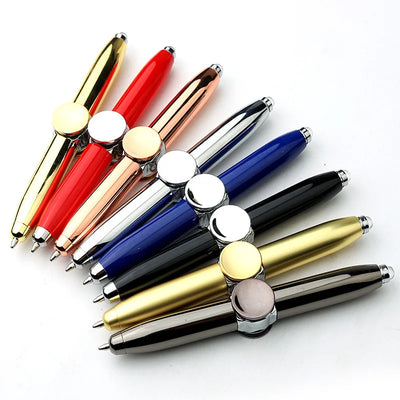 LED Fingertip Spinning Pen-Fidget Gyro Stress Relief Pen-Decompression Toy for Office School Daily