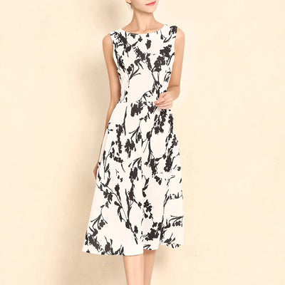 Women's Summer Dress, Floral Print Retro Swing Casual