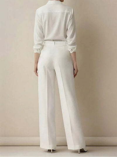 Women High Waist Formal Suit Trousers, Button Fly, Spring/Summer 2026