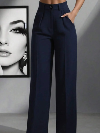 Women High Waist Formal Suit Trousers, Button Fly, Spring/Summer 2026