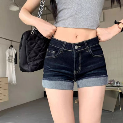 Spring/Summer Slim Casual Denim Shorts for Women