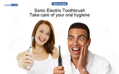 Sonic Electric Toothbrush Smart Ultrasonic Dental Teeth Whitening Rechargeable Adult Tooth Brush Sarmocare S100 With8 Brush Head