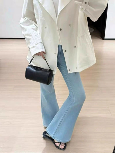 2026 Spring/Summer Slim Fit Wide Leg Jeans for Women