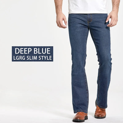 Men's Boot Cut Jeans Slightly Flared Slim Fit