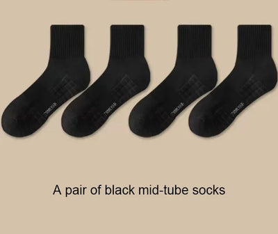 1 Pair Socks Men's Cotton Deodorant Winter Towel Bottom with Velvet Uppers Thickened Sports Basketball Socks