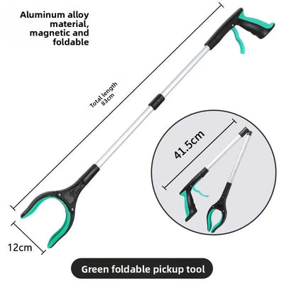 Gripper With 360 ° Rotating Clip.  Grabber Pick Up Tools 80cm Lightweight Foldable Gripper Extender Hand Tool