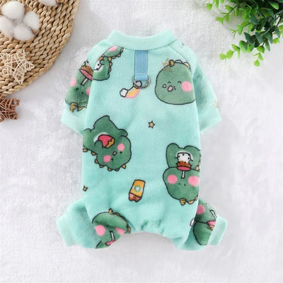 Warm Fleece Jumpsuit For Small Pet Dog