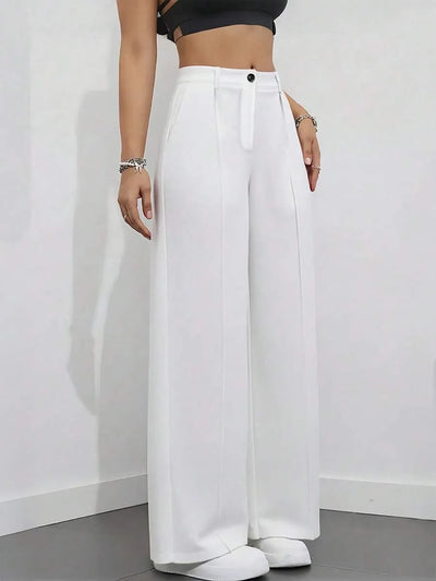 Women High Waist Formal Suit Trousers, Button Fly, Spring/Summer 2026