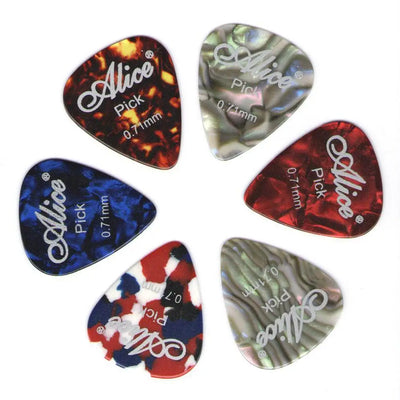 6pcs Acoustic Plectrum Celluloid Smooth Guitar Picks