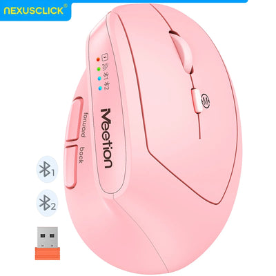 NexusClick Ergonomic Wireless Keyboard Mouse Combo,Split Keyboard,Vertical Mice,2.4G/BT,Type-C Rechargeable for Office PC Laptop