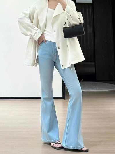 2026 Spring/Summer Slim Fit Wide Leg Jeans for Women
