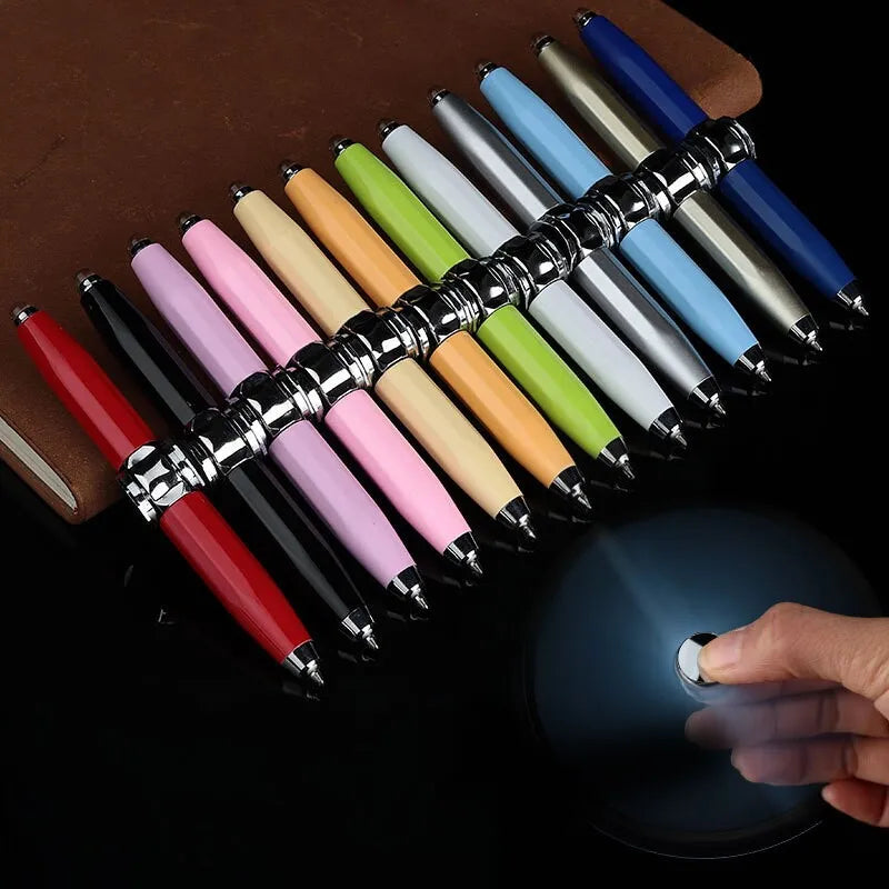 LED Fingertip Spinning Pen-Fidget Gyro Stress Relief Pen-Decompression Toy for Office School Daily