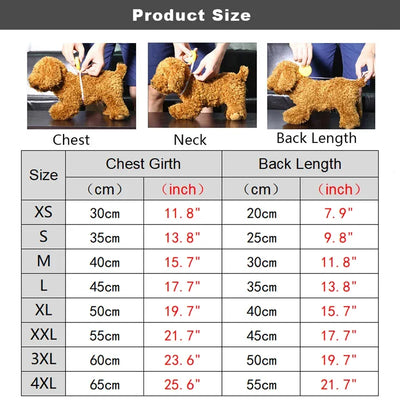 Warm Winter Fleece Dog Jumpsuit for Small Dogs