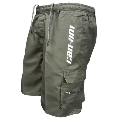 Outdoor Shorts, Bike Shorts with Elastic Belts, Baggy Work Shorts with Multiple Pockets, Quick-Drying Printed Sweatpants