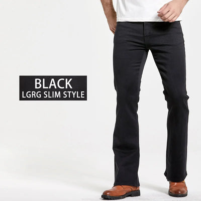 Men's Boot Cut Jeans Slightly Flared Slim Fit