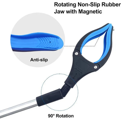 Gripper With 360 ° Rotating Clip.  Grabber Pick Up Tools 80cm Lightweight Foldable Gripper Extender Hand Tool