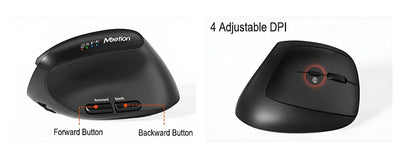 NexusClick Ergonomic Wireless Keyboard Mouse Combo,Split Keyboard,Vertical Mice,2.4G/BT,Type-C Rechargeable for Office PC Laptop