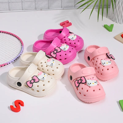 Lovely Sanrio Garden Clogs For Girls. Hello Kitty Pattern for Children.
