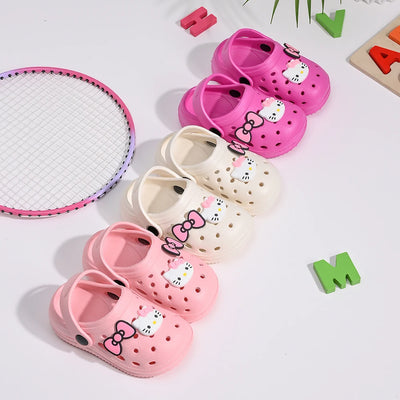 Lovely Sanrio Garden Clogs For Girls. Hello Kitty Pattern for Children.