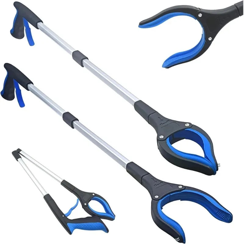 Gripper With 360 ° Rotating Clip.  Grabber Pick Up Tools 80cm Lightweight Foldable Gripper Extender Hand Tool