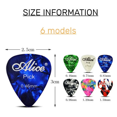 6pcs Acoustic Plectrum Celluloid Smooth Guitar Picks