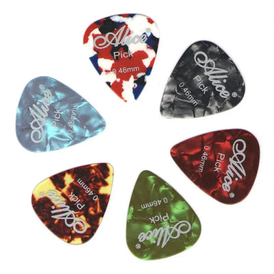 6pcs Acoustic Plectrum Celluloid Smooth Guitar Picks