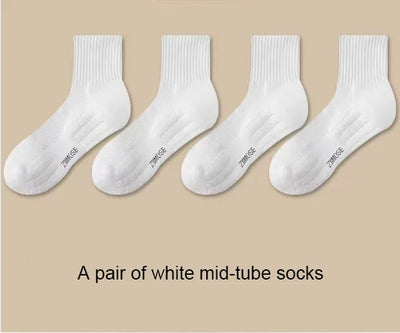 1 Pair Socks Men's Cotton Deodorant Winter Towel Bottom with Velvet Uppers Thickened Sports Basketball Socks