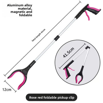 Gripper With 360 ° Rotating Clip.  Grabber Pick Up Tools 80cm Lightweight Foldable Gripper Extender Hand Tool