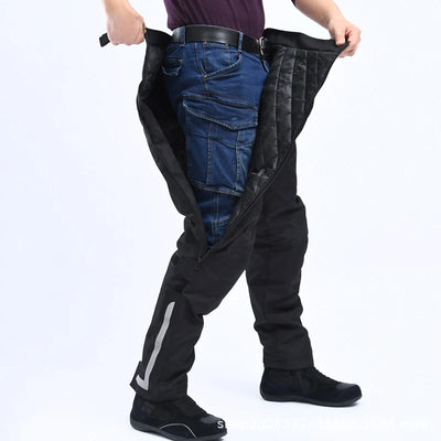 Motorcycle Windproof Riding Pants-Thermal Equipped Quick-release Trousers