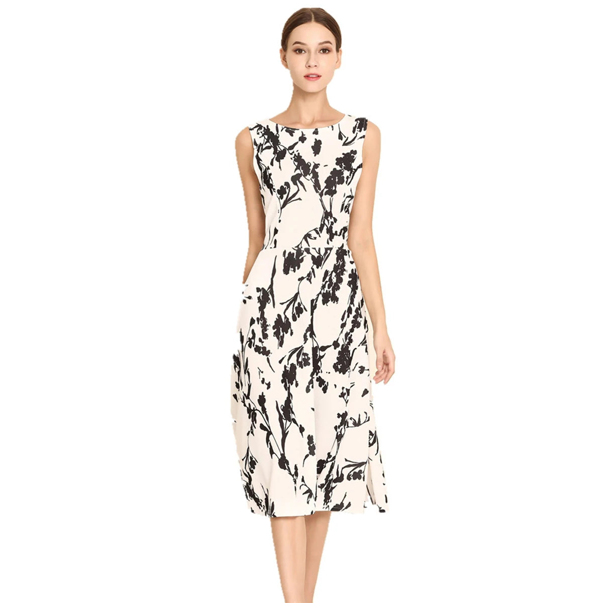 Women's Summer Dress, Floral Print Retro Swing Casual