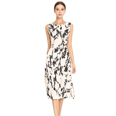 Women's Summer Dress, Floral Print Retro Swing Casual