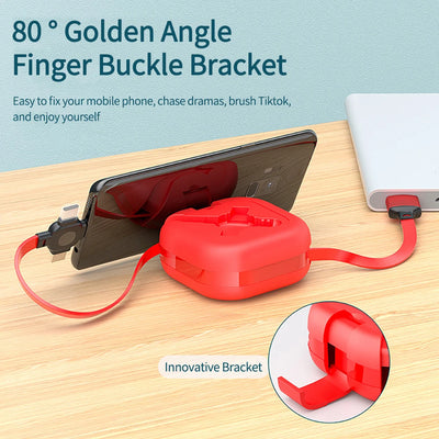 Retractable 3 in 1 USB Fast Charge Data Cable for iPhone