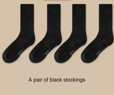 1 Pair Socks Men's Cotton Deodorant Winter Towel Bottom with Velvet Uppers Thickened Sports Basketball Socks