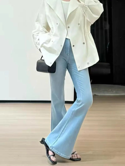2026 Spring/Summer Slim Fit Wide Leg Jeans for Women