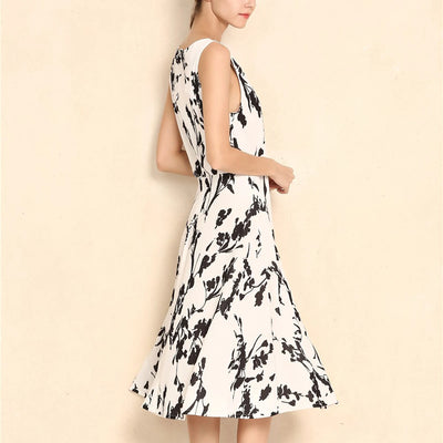 Women's Summer Dress, Floral Print Retro Swing Casual